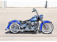 Blue Heritage Custom Harley Motorcycle