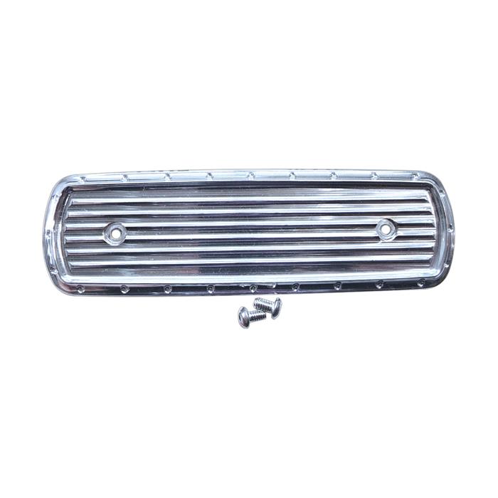 Air Cleaner Cover Insert, 17, Dimpled, Chrome