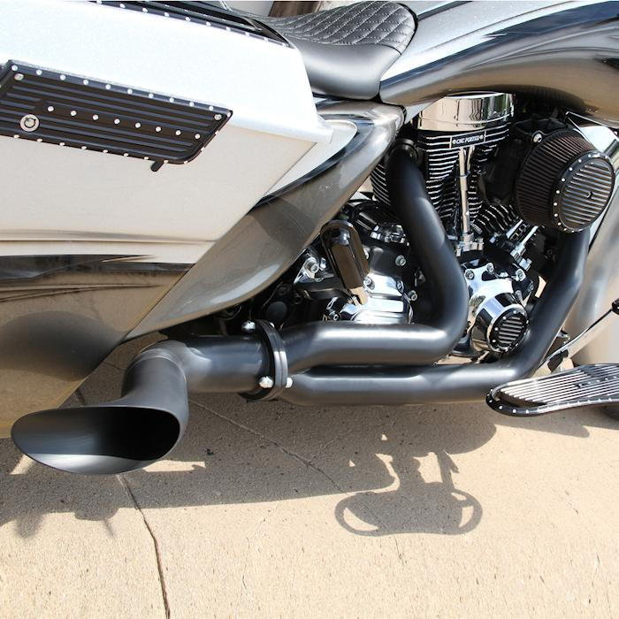 Exhaust, Destroyer, Bagger, All Black, C1600B, Covington's Custom