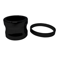 Axle Spacers, 08, With Abs, Smooth, Black, Pair