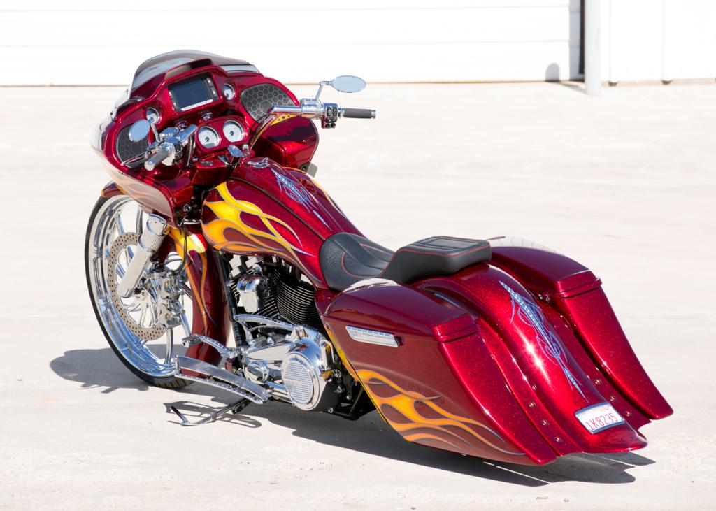 Covington's 2017 Flamed RoadGlide Custom Bagger Motorcycle.