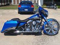 07 Blue ElectraGlide Custom Bagger