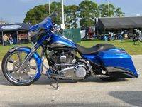 07BlueElectraGlide3 Custom Bagger