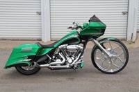 GreenRoadGlide1 Custom Bagger