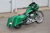 GreenRoadGlide2 Custom Bagger