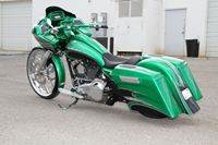 GreenRoadGlide4 Custom Bagger