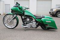 GreenRoadGlide6 Custom Bagger