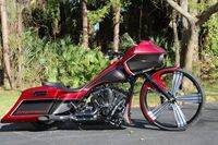 Red and Black Custom Bagger