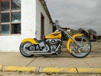 Gold Custom Harley Motorcycle