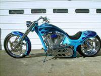 BlueFlames3 Custom Motorcycle