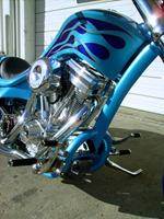 BlueFlames4 Custom Motorcycle