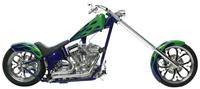bluegreen3 Custom Motorcycle