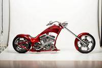 Red Chopper Custom Motorcycle