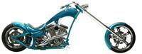 Teal Chopper Custom Motorcycle