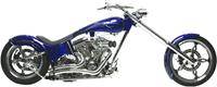 Blue & Chrome Limo Custom Motorcycle