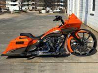 OrangeRoadGlide1 Custom Bagger