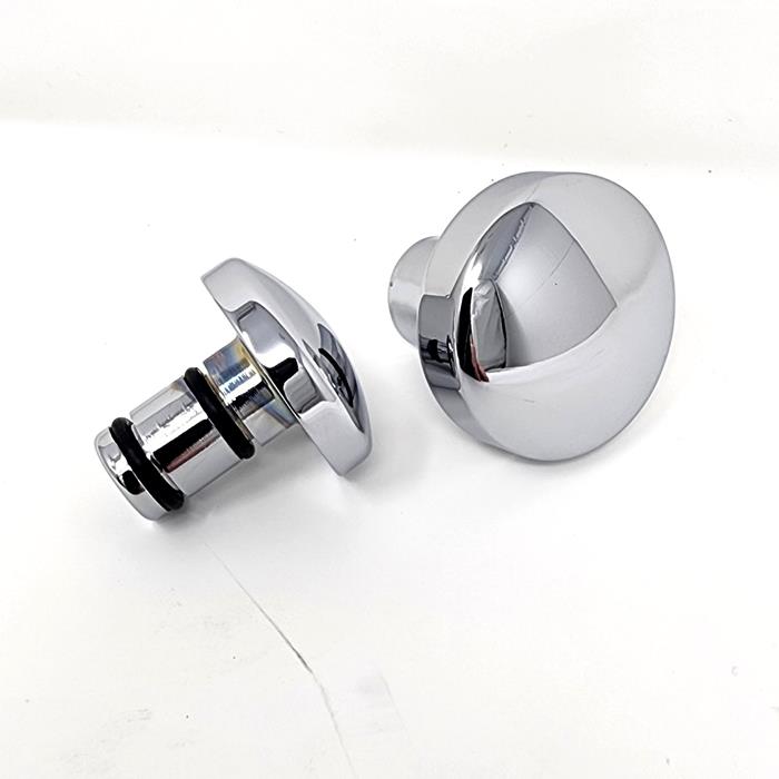 Axle Covers, Smooth, Front, 24, Chrome, Pair