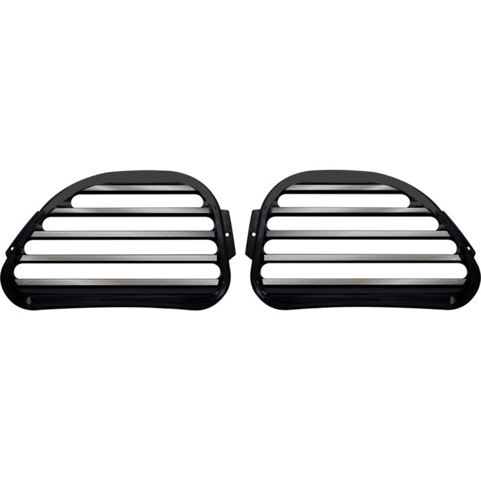 Speaker Grills, Road Glide, Finned, Black, Pair