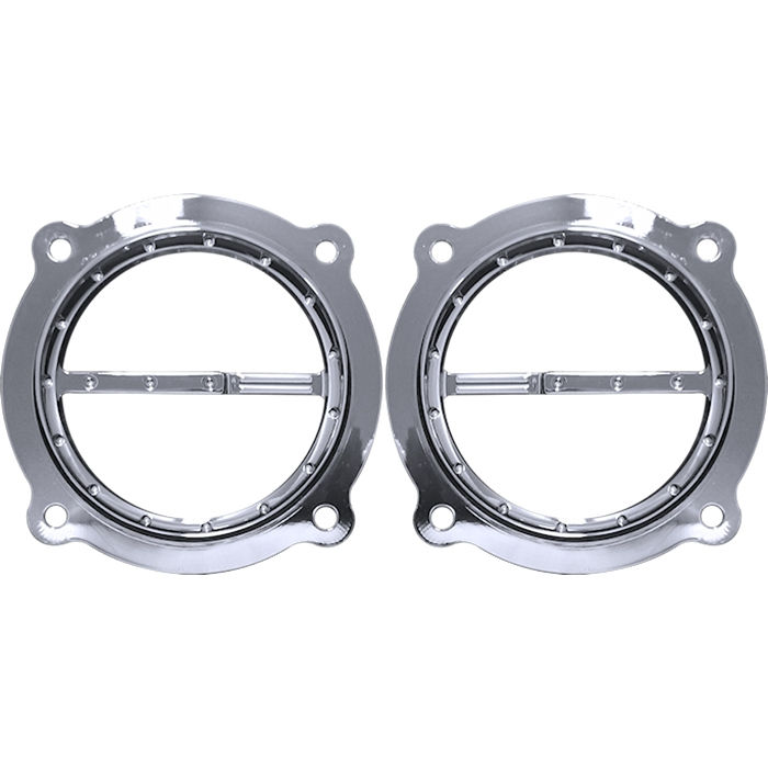 Speaker Grills, Dimpled, Chrome, Pair