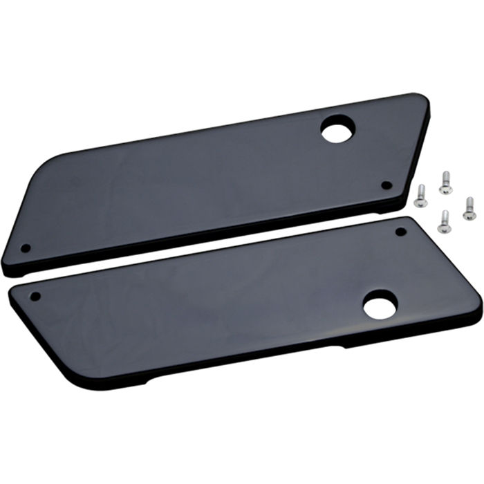 Bag Latch Covers, Smooth, Black, Pair