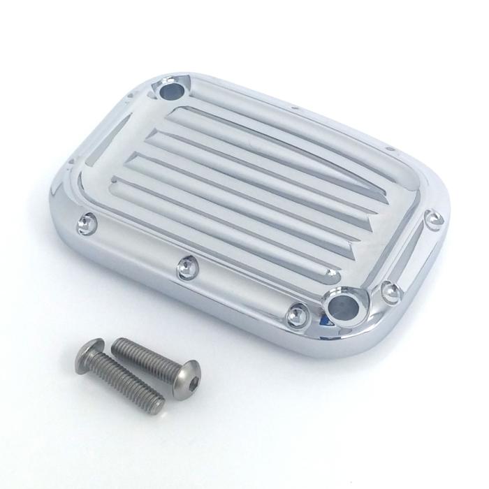 Master Cylinder Lid, 08-13, Clutch, Dimpled, Chrome