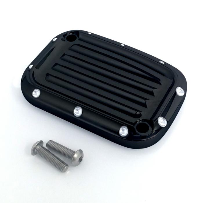 Master Cylinder Lid, 14-16, Clutch, Dimpled, Black