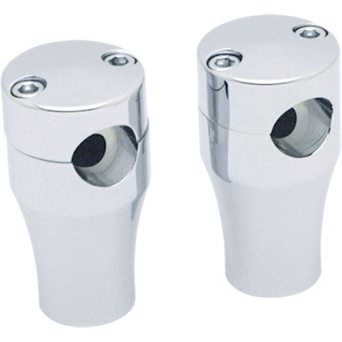 Risers 3 Inch, Chrome, Pair