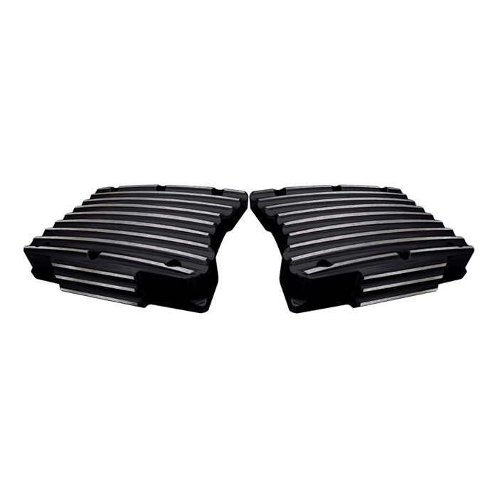 Rocker Top Covers, Twincam, Finned, Black, Pair