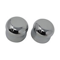 Axle Covers, Front, Smooth, Chrome, Pair