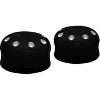 Axle Covers, Dimpled, Rear, Black, Pair