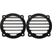 Speaker Grills, Finned, Black, Pair