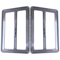 Speaker Grills, Bag Lid, Dimpled, Chrome, Pair