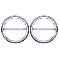 Speaker Grills, 7.7 Inch, Dimpled, Chrome, Pair