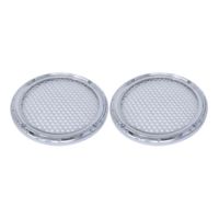 Speaker Grills, 6.5 Inch, Dimpled, Chrome, Pair