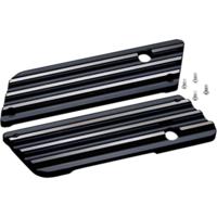 Bag Latch Covers, Finned, Black, Pair