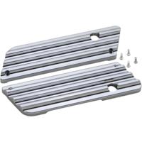 Bag Latch Covers, Finned, Chrome, Pair