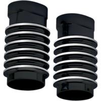 Fork Leg Bells, Finned, Black, Pair