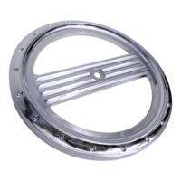 Air Cleaner Cover Insert, Free Flow, Dimpled, Chrome