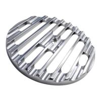 Air Cleaner Cover Insert, Free Flow, Finned, Chrome