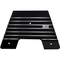 Firewall Plate, Finned, Black